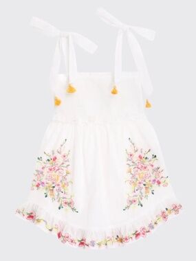 ZIMMERMAN - Mae Floral Embroidered Ruffle Sundress